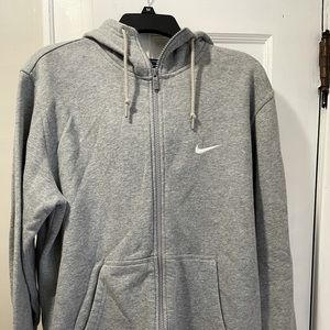 Nike cotton full zip hooded sweatshirt.